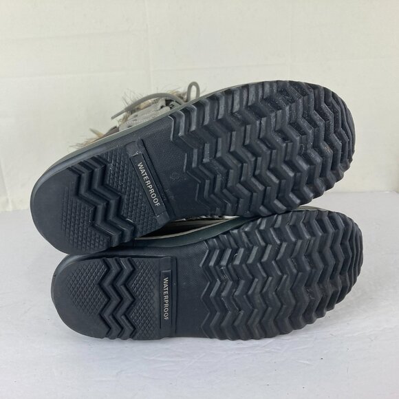 Sorel Joan of Arctic Womens Sz 9 Gray Suede Leather Tall Winter Boots Faux Fur - Picture 6 of 6